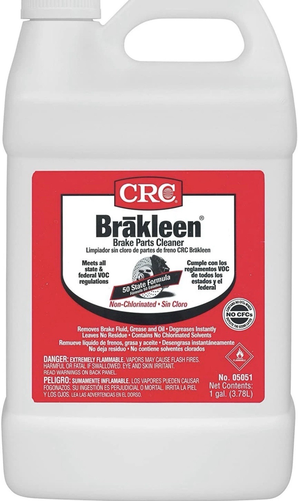 CRC Brake Parts Cleaner 1 Gallon Brakleen Non-Chlorinated 05051