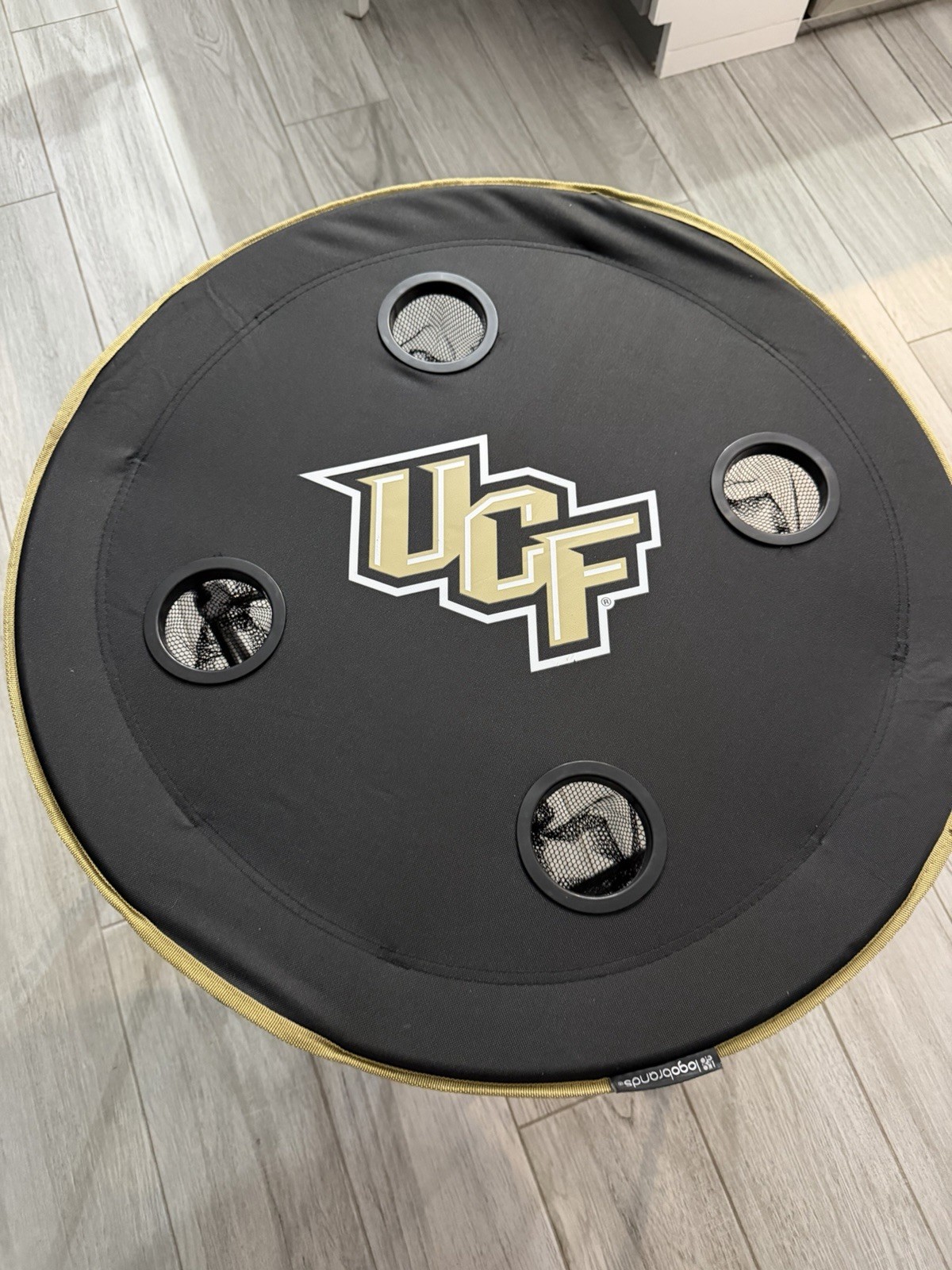 UCF Central Florida Logo Round Portable Folding Table