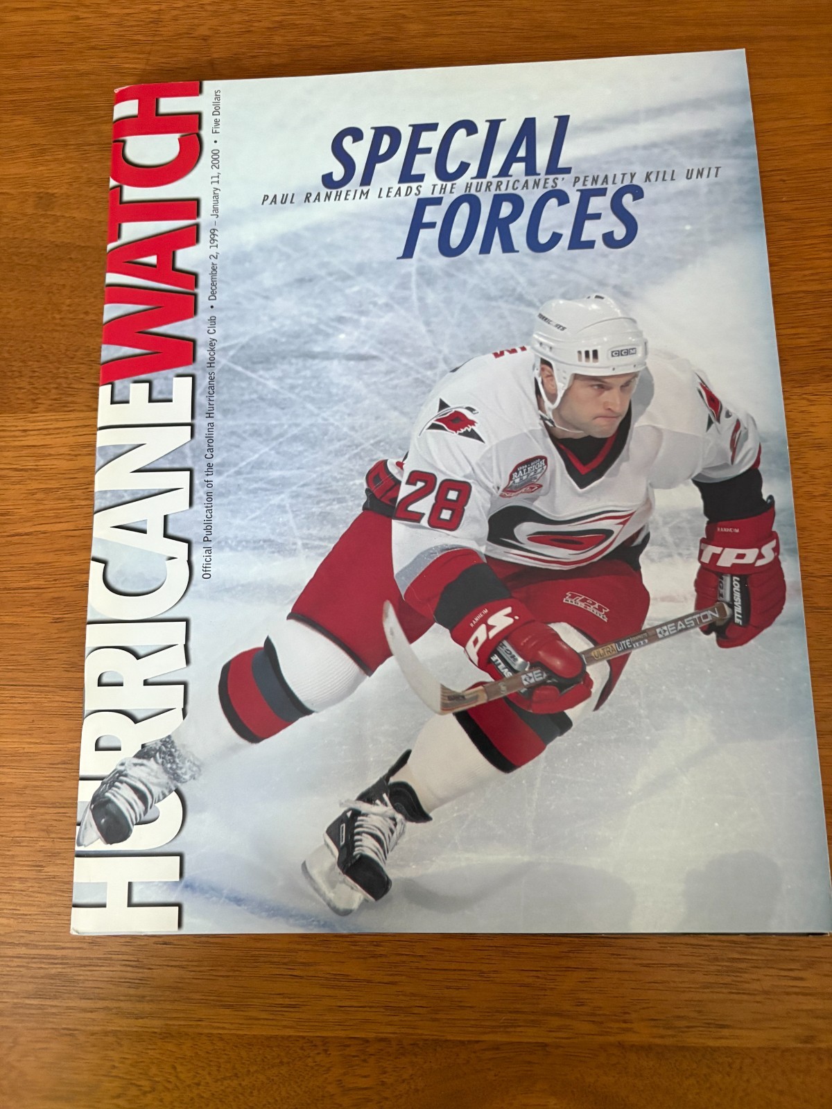 Carolina Hurricanes - Hockey - 1999-2000 Game Program - Paul Maurice/Ron Francis