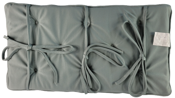 Piano Bench Cushion Mineral Blue - Tufted Bench Pad Padding Soft