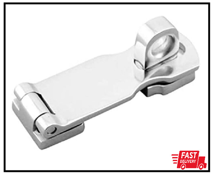 Marine Grade Stainless Steel Heavy Duty Door Hasp with Turning Padlock Eye Mount