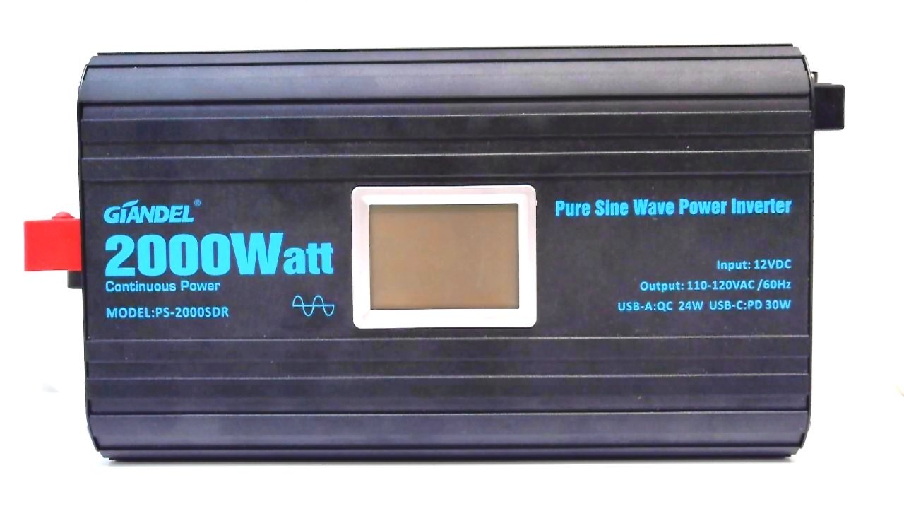GIANDEL PS-2000SDR 2000W Pure Sine Wave Inverter 12V Tested Unit Only No Cables