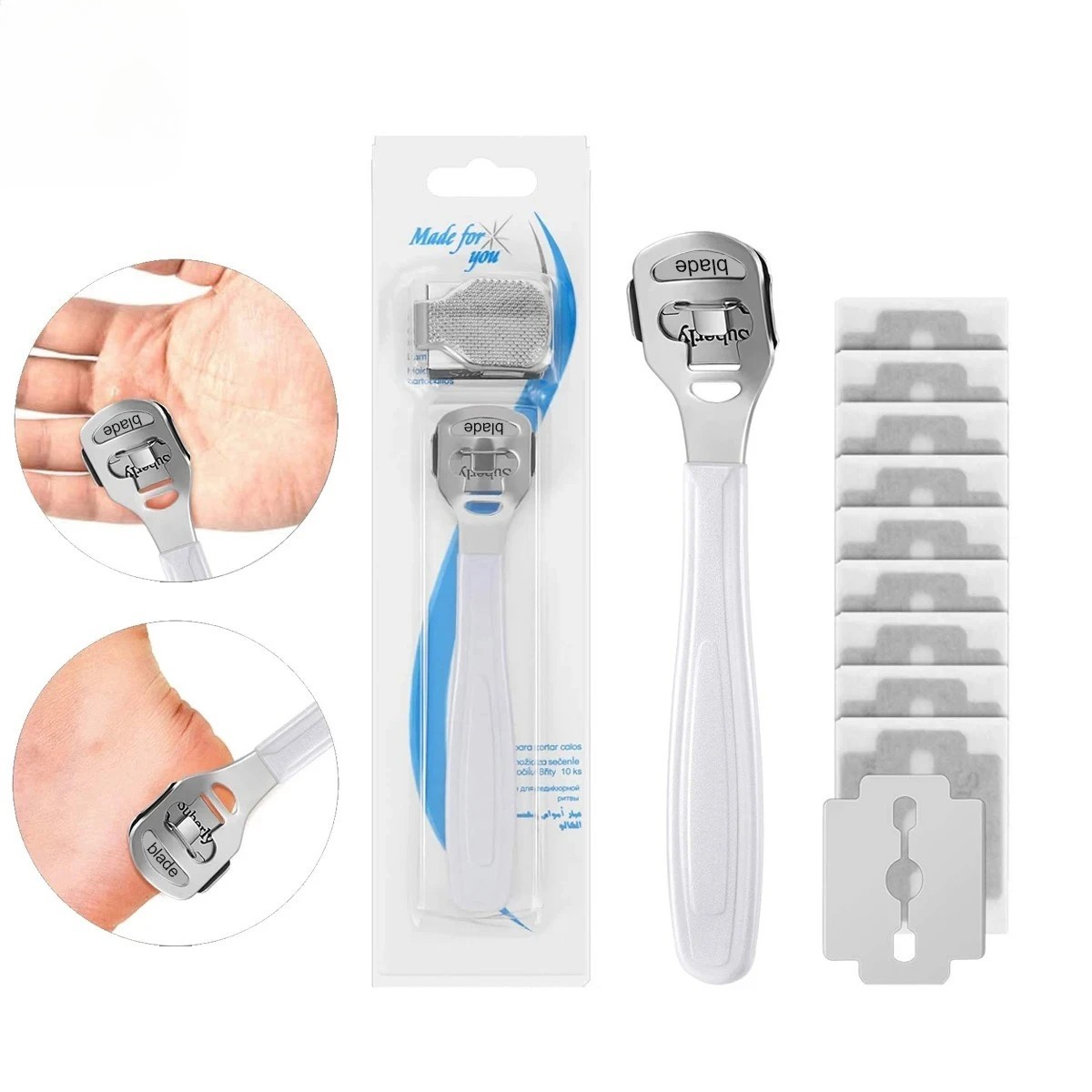 Foot Callus Shaver Heel Hard Skin Remover Hand Feet Pedicure Razor Tool Shavers
