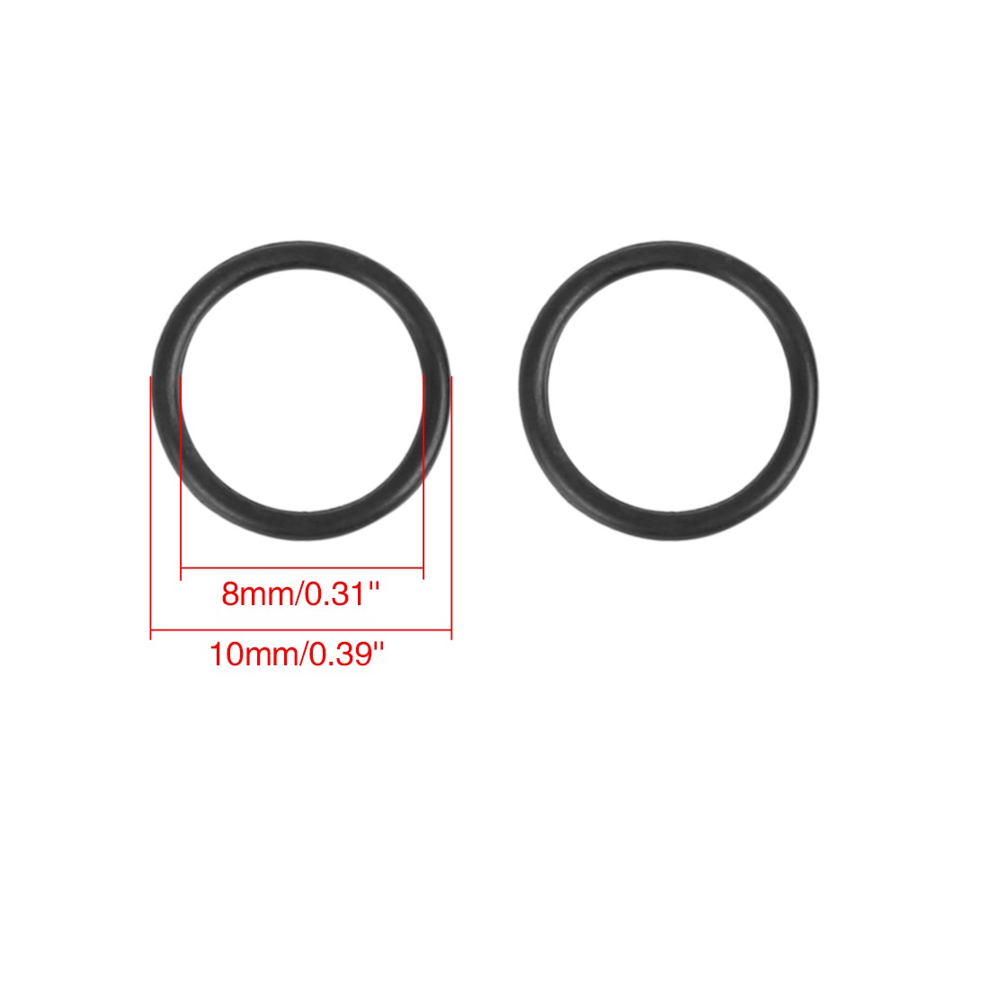 100pcs 10x1mm Nitrile Rubber O-rings Heat Resistant Sealing Ring Gaskets for Car