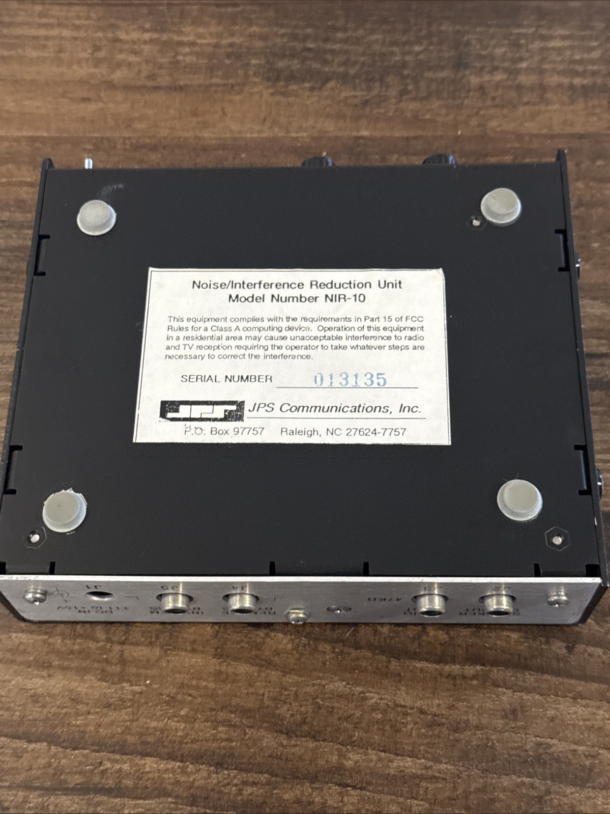 JPS NIR-10 AUDIO FILTER No Power Adapter