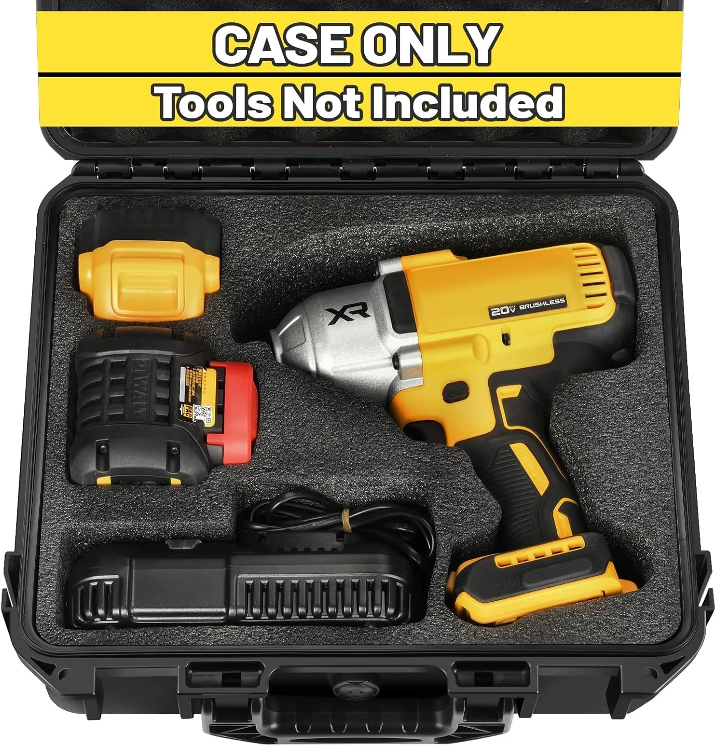 Case for Dewalt Impact and Torque Wrench - Waterproof Hard Tool Box for Dewalt S