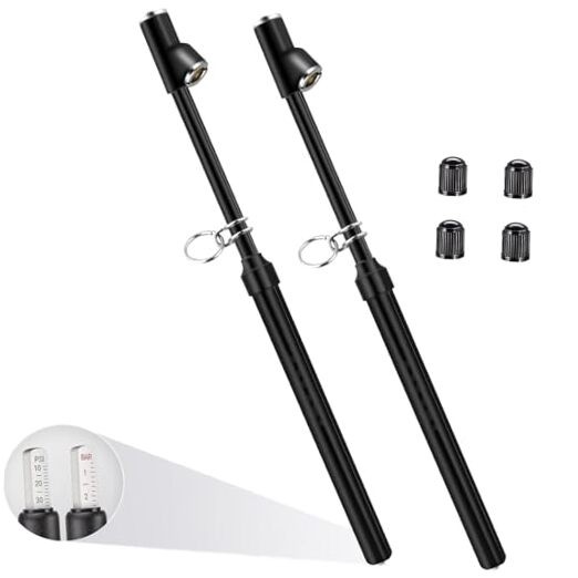 12'' Dual Head Tire Pressure Gauge, Heavy Duty Truck Tire Air Gauge Range 2pcs