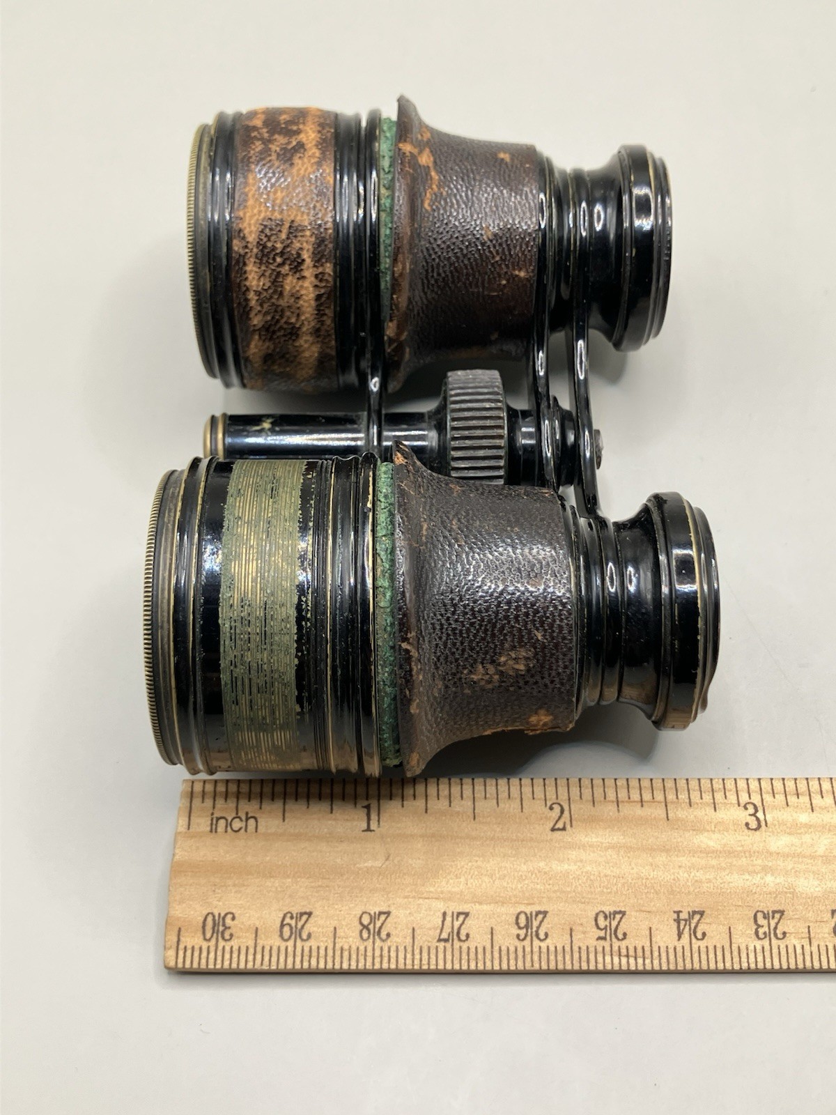 Antique Brass Binoculars Opera Crescent Field Class Long Range Leather