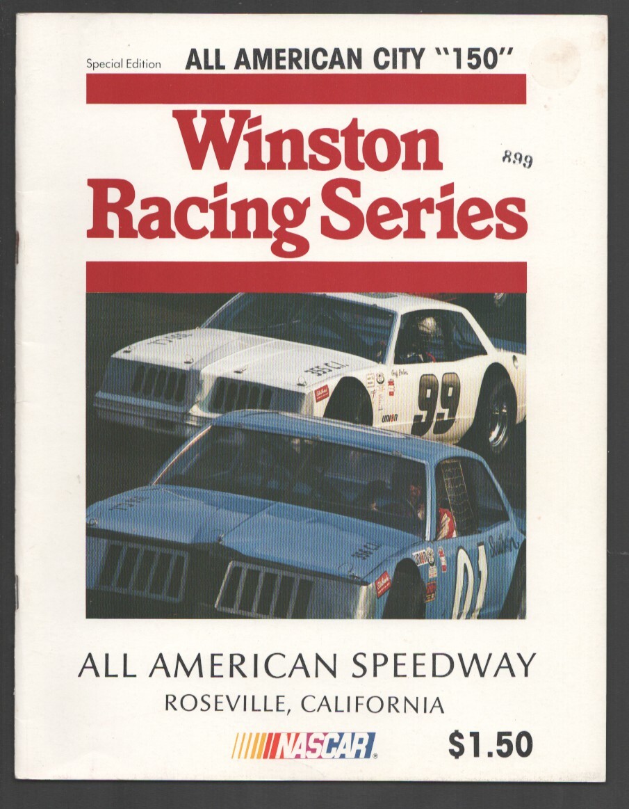 Sports Pub: All American Speedway NASCAR Winston Series Race Program 5/1982-A...