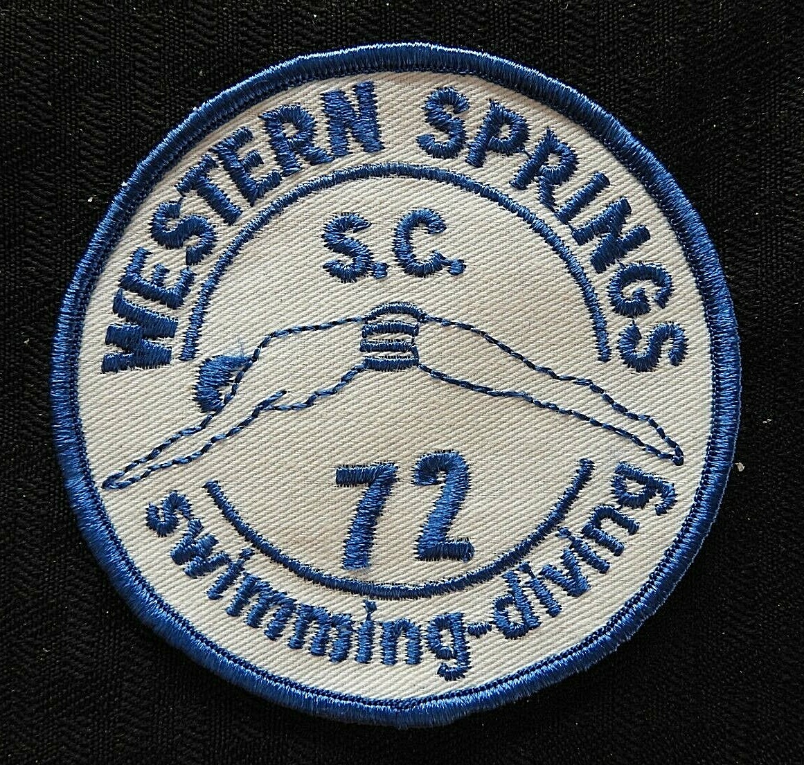 1972 "WESTERN SPRINGS SWIM CLUB" SWIMMING-DIVING IL ILLINOIS COOK COUNTY PATCH