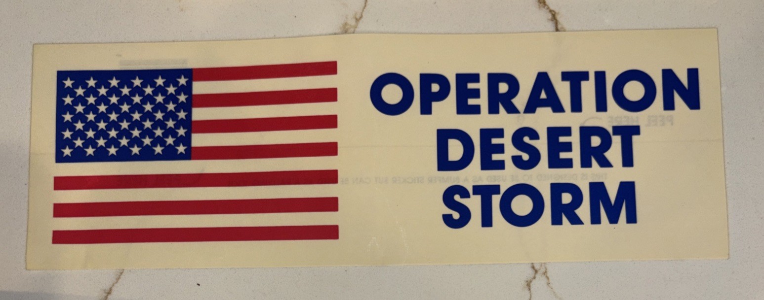 One Support Our Military Troops Operation Desert Storm Bumper Sticker