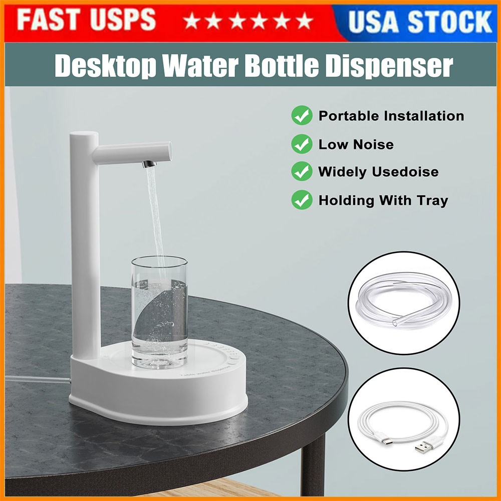 Desktop Water Bottle Dispenser Portable Electric Water Bottle Pump Countertop