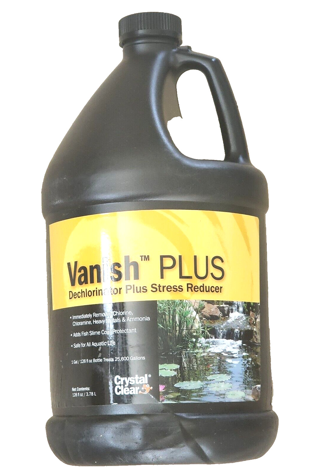 VANISH PLUS Liquid Dechlorinator/Detoxifier for Water Gardens. 1 Gallon
