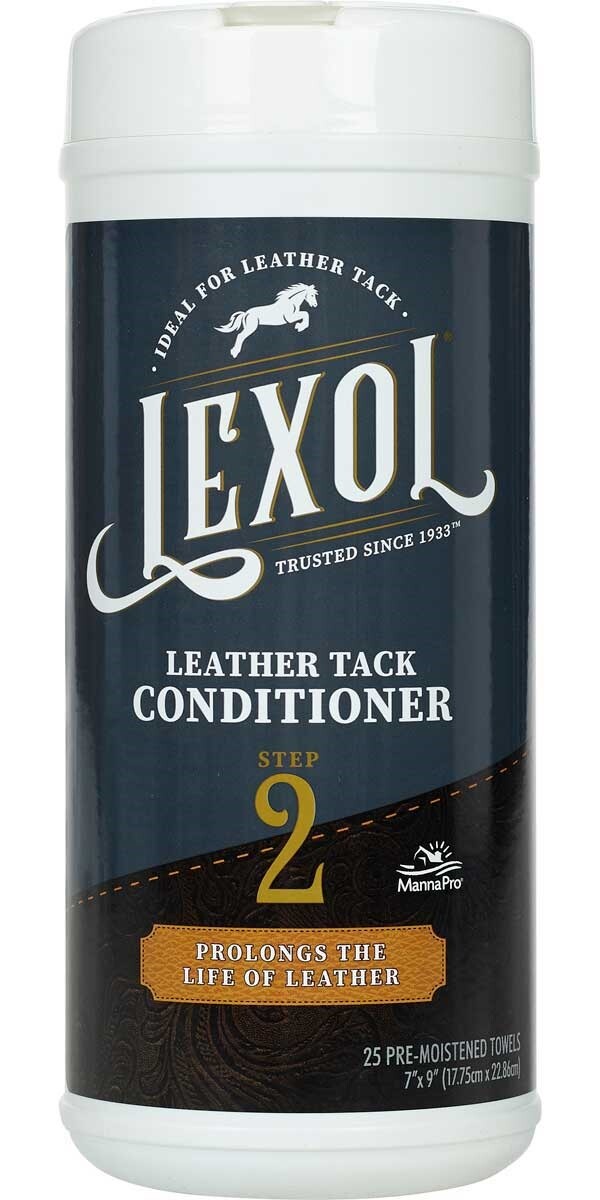 LEXOL QUICK WIPES Leather Tack Conditioner 25 count towels horse saddle bridles