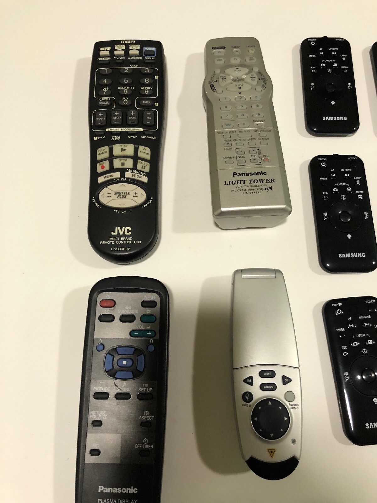12 Pcs Various Wireless Remotes C748 Pointer Laser Clever Panasonic Samsung JVC