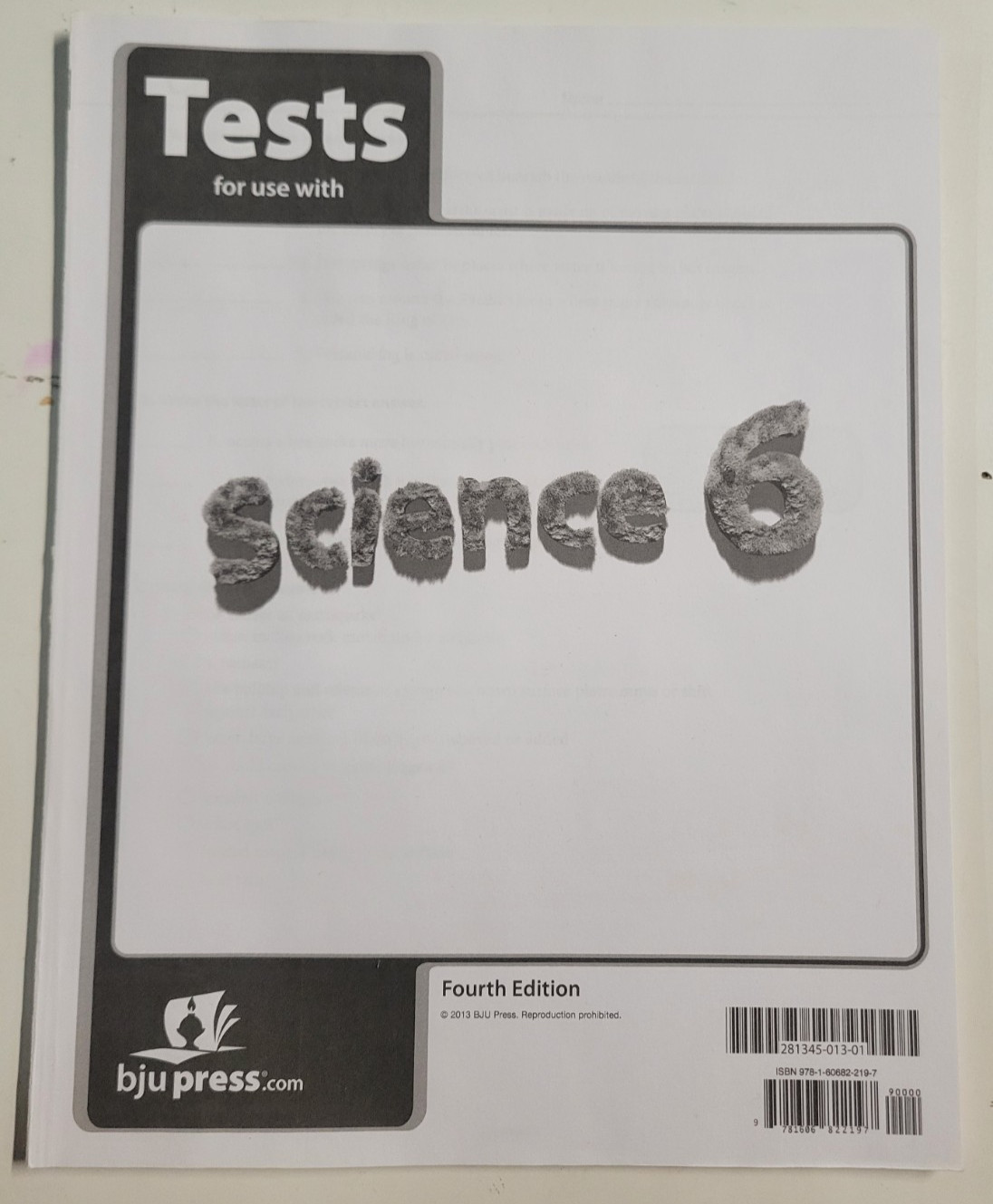 BJU Science 6 4th Edition Curriculum
