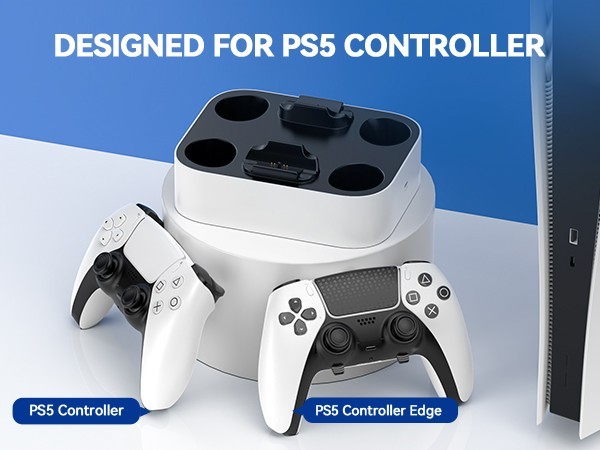 PS5 Controller Charger Station with LED Indicator,Self-Aligning Charging Dock