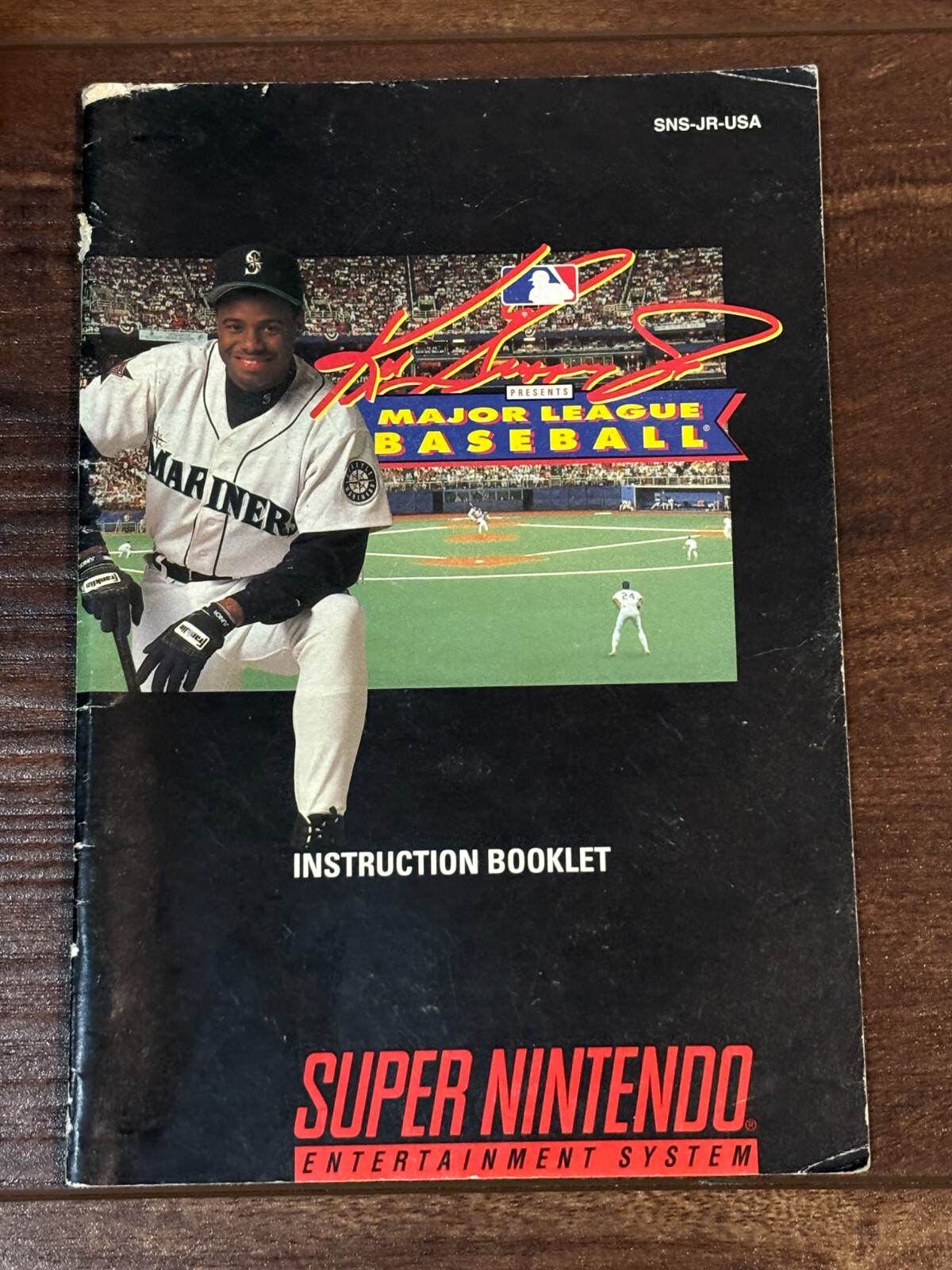Ken Griffey Jr Major League Baseball SNES Super Nintendo Instruction Manual Only