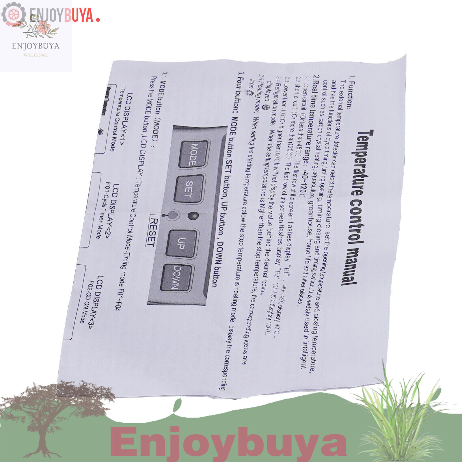 LCD DIGITAL PLUG IN THERMOSTAT TIMER SWITCH SOCKET TEMPERATURE CONTROLLER SWITCH