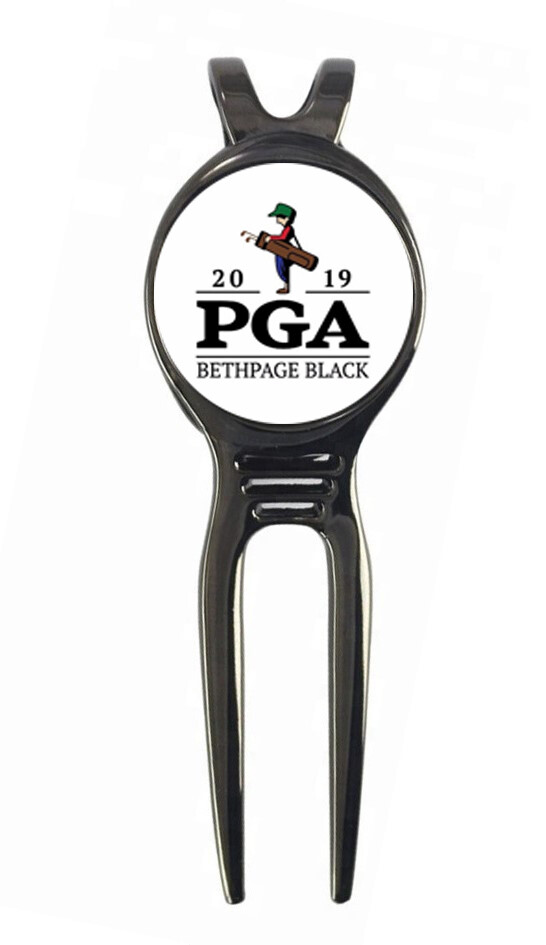 2019 PGA Bethpage Black Golf Ball Marker + Black Gunmetal Divot Tool