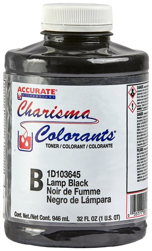 Accurate Dispersions Charisma Colorant Toner 1D103645 B Lamp Black 1 Qt