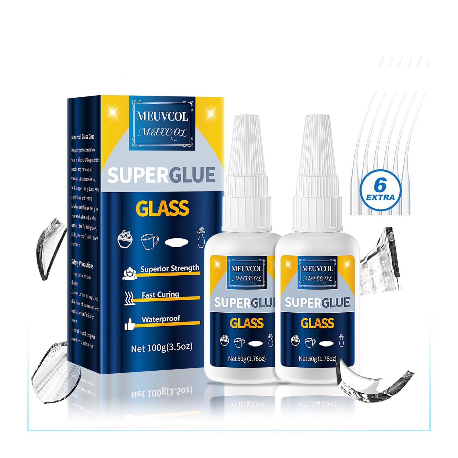 Glass Glue, 100g Ultra Strong Clear, Waterproof & Fast Super 100g, Clear