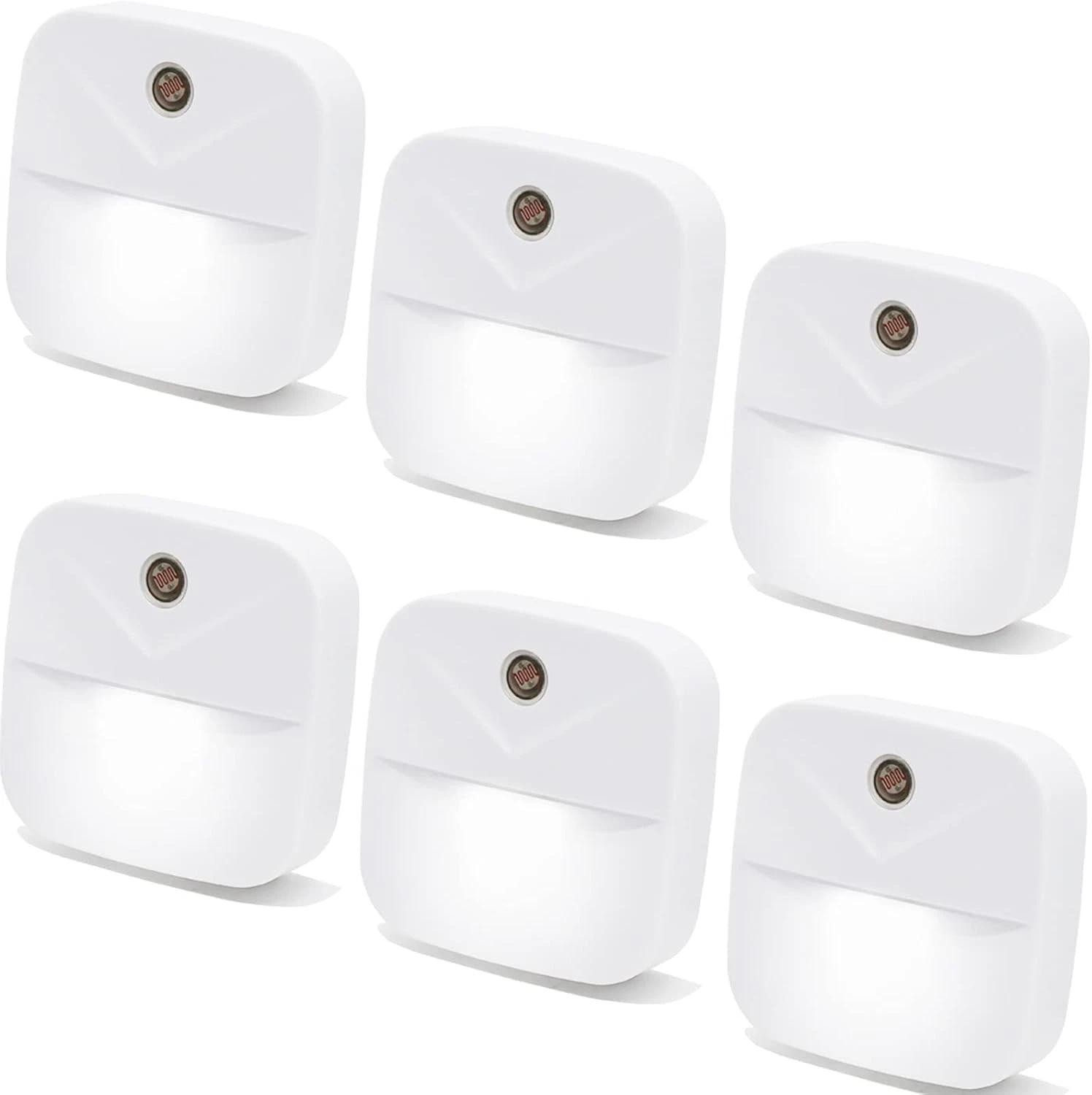 Plug-in Night Light LED Motion Sensor Activated Bathroom Kitchen Hallway 6-pack
