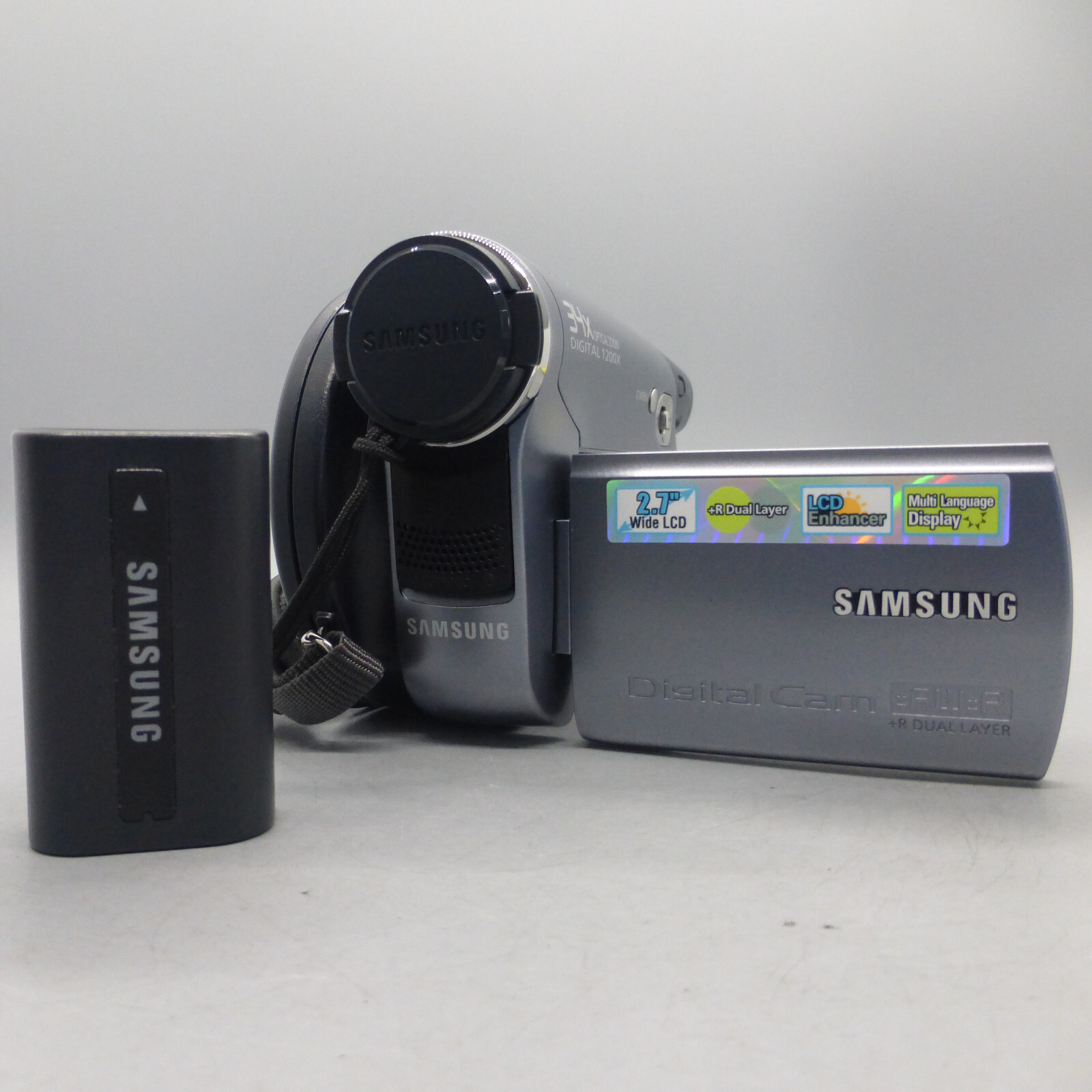 Samsung VP-DC171W Handheld DVD-RW Camcorder Silver Tested