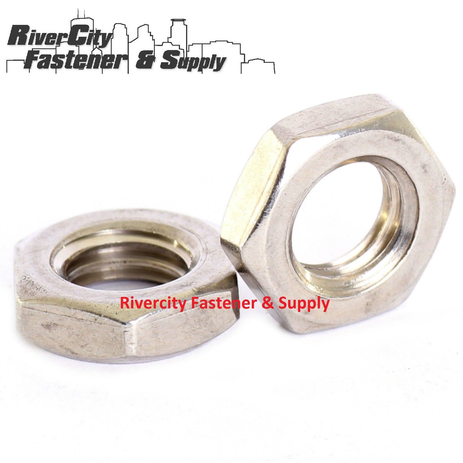 (2) 5/8-18 Hex Jam / Thin / Half Nuts Stainless Steel 5/8x18 Nut 5/8 x 18