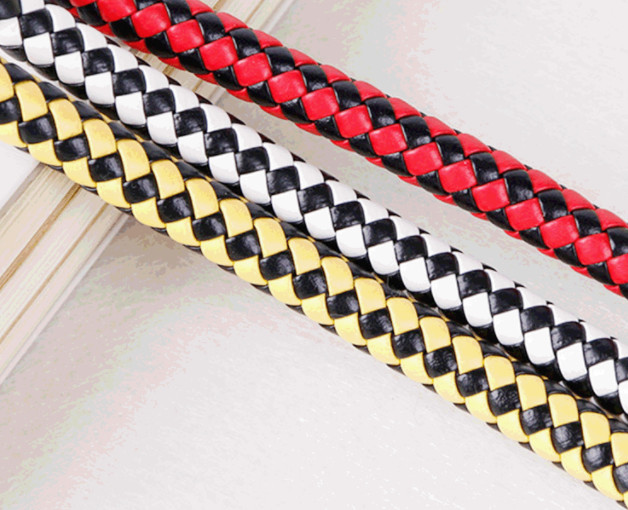 new 8-strand braided 8mm PU leather woven rope Jewelry Accessories