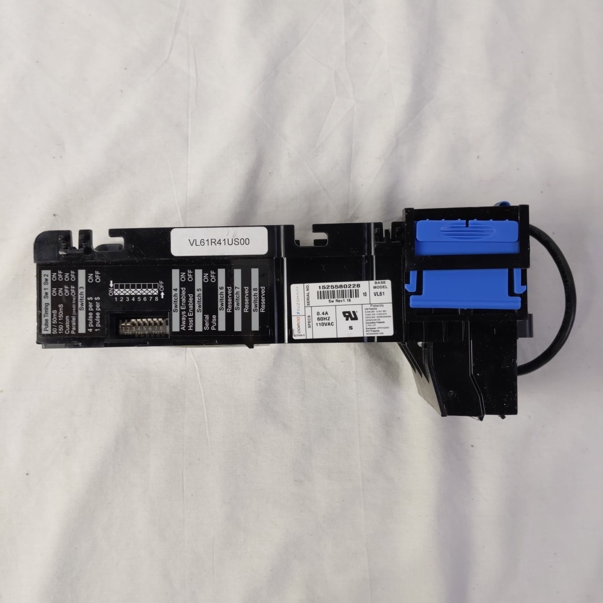 Coinco VL61R41US00 Bill Acceptor