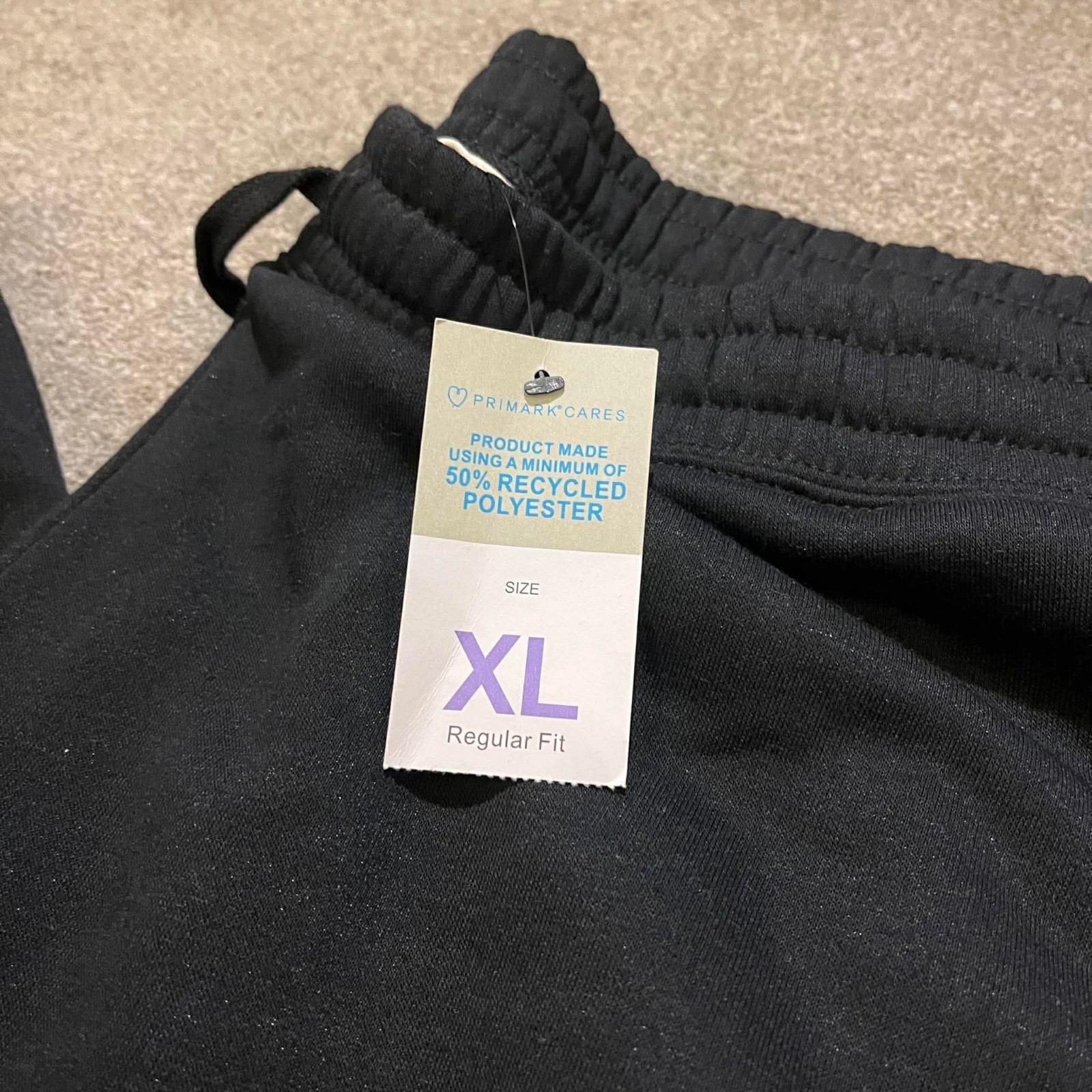 BNWT Primark Regular Fit Black Joggers Size XL