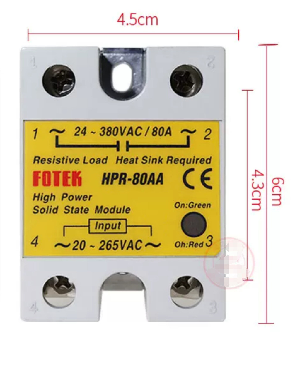 New Fotek HPR-80AA HPR80AA Solid State Module 24-380VAC 80A Brand