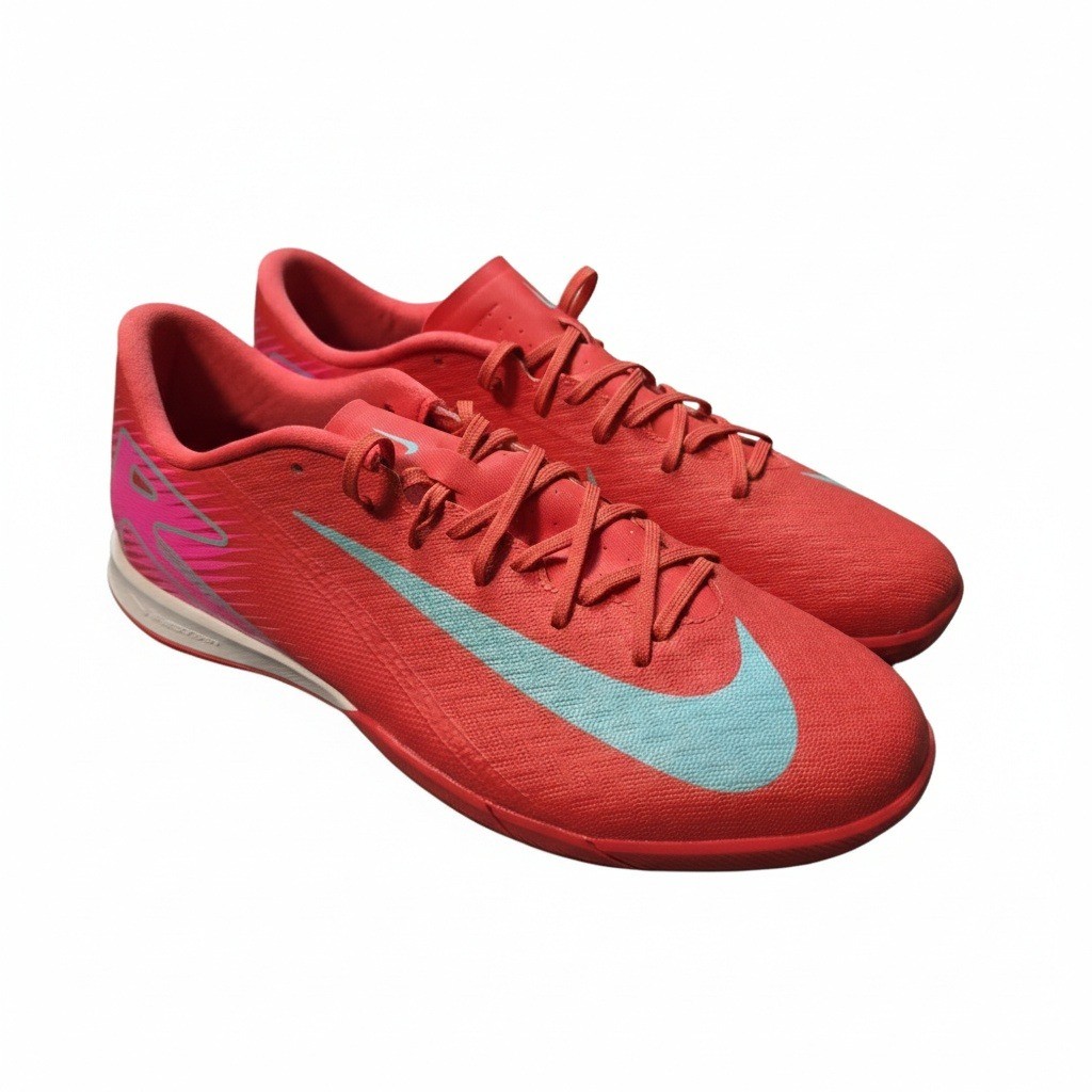 Nike SZ 12 Zoom Mercurial Vapor 15 Academy IC Indoor Soccer Shoes Red FQ8434-800