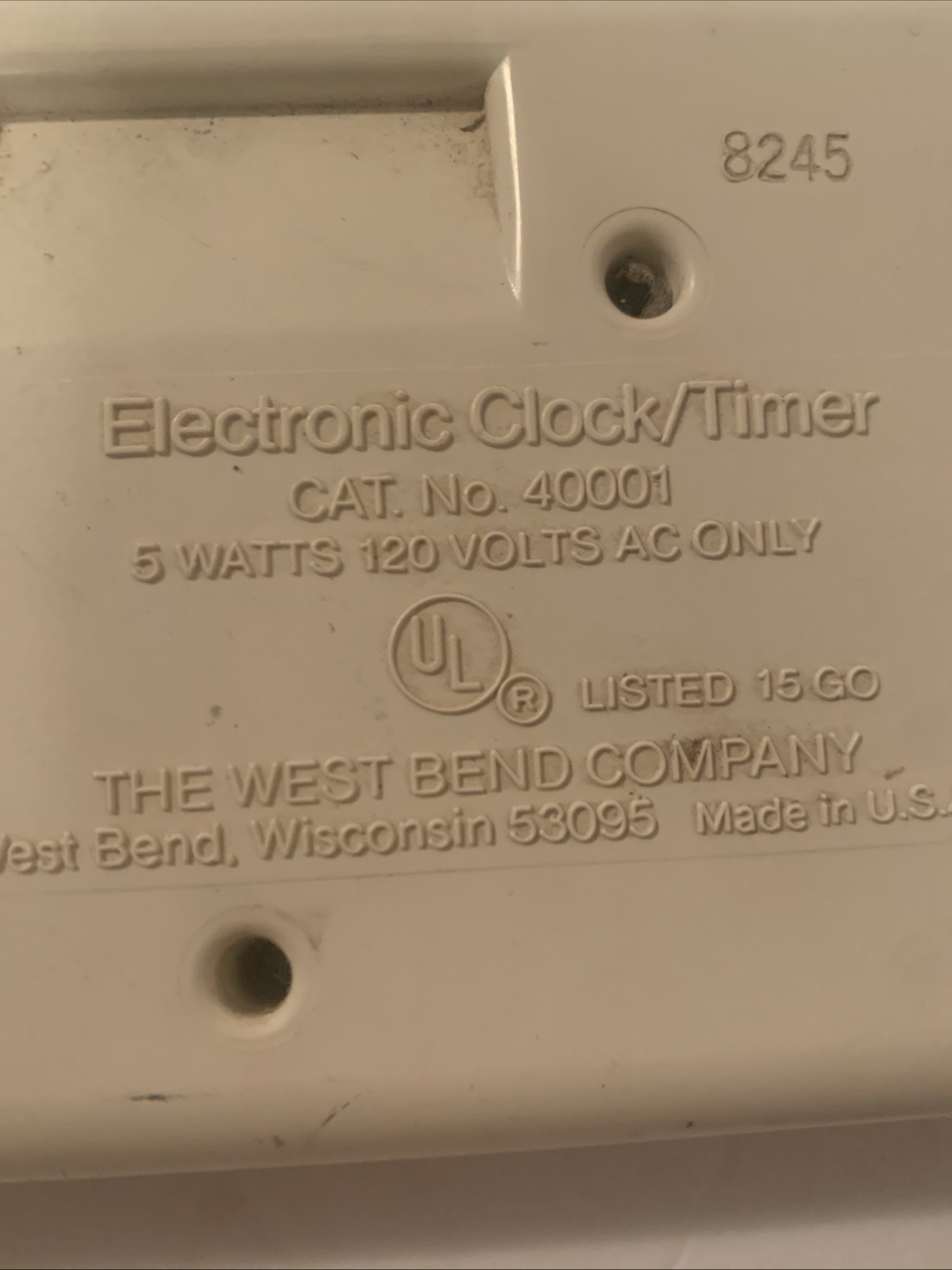 West Bend Clock/timer Model 40001 Triple Timer Plus TESTED Vintage Retro