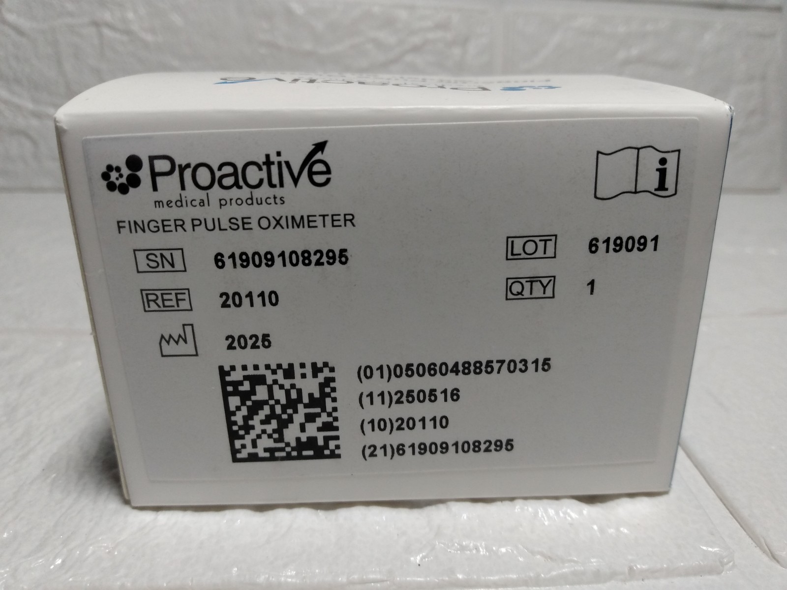 Proactive Medical Products Fingertip Pulse Oximeter With Lanyard [Model: 20110]