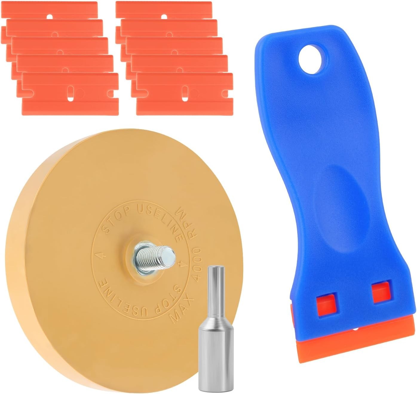 Eraser Wheel for Drill Sticker Remover Kit with Scraper, Decal Remover Wheel