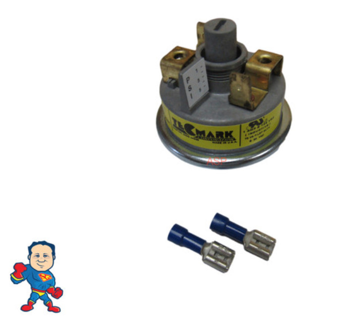 Small Hot Tub Spa Part Pressure Switch D-Tec 2 1/2" mpt 1 Amp Universal