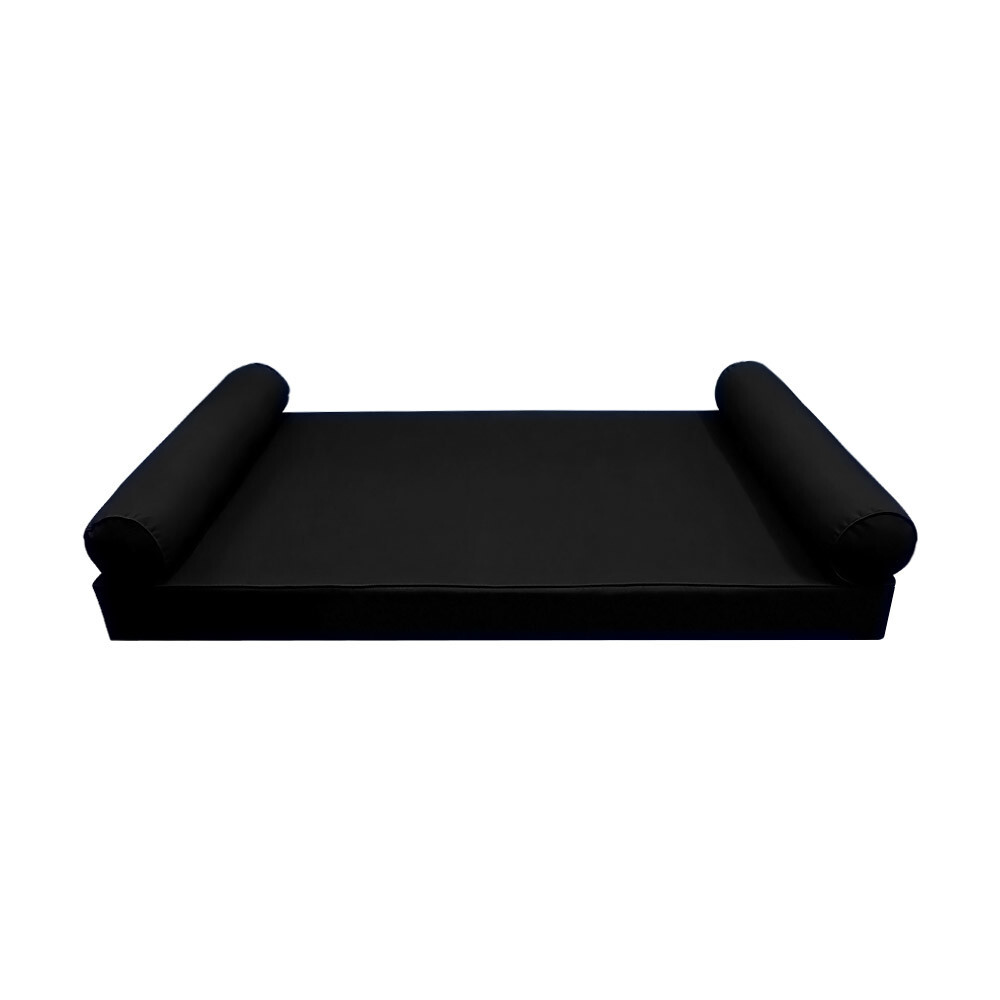 |SLIPCOVER ONLY|S5 Daybed Mattress Bolster Pillow Covers Pipe Trim Twin-XL AD109