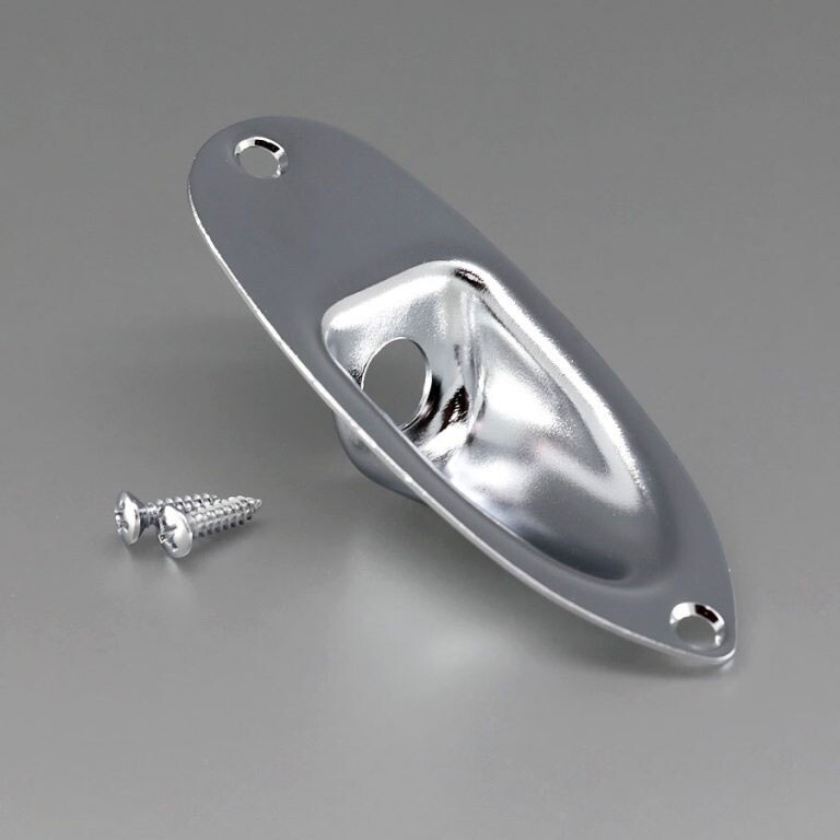 NEW Gotoh Strat style Jackplate CHROME Fender JCS1C w/screws