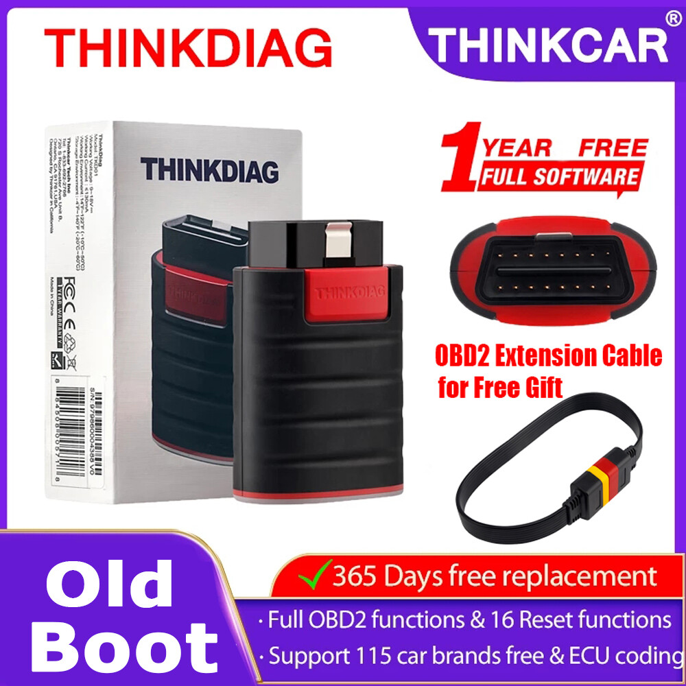 THINKDIAG Old Boot OBD2 Scanner Bidirectional Car Diagnostic Tool ECU KEY Coding