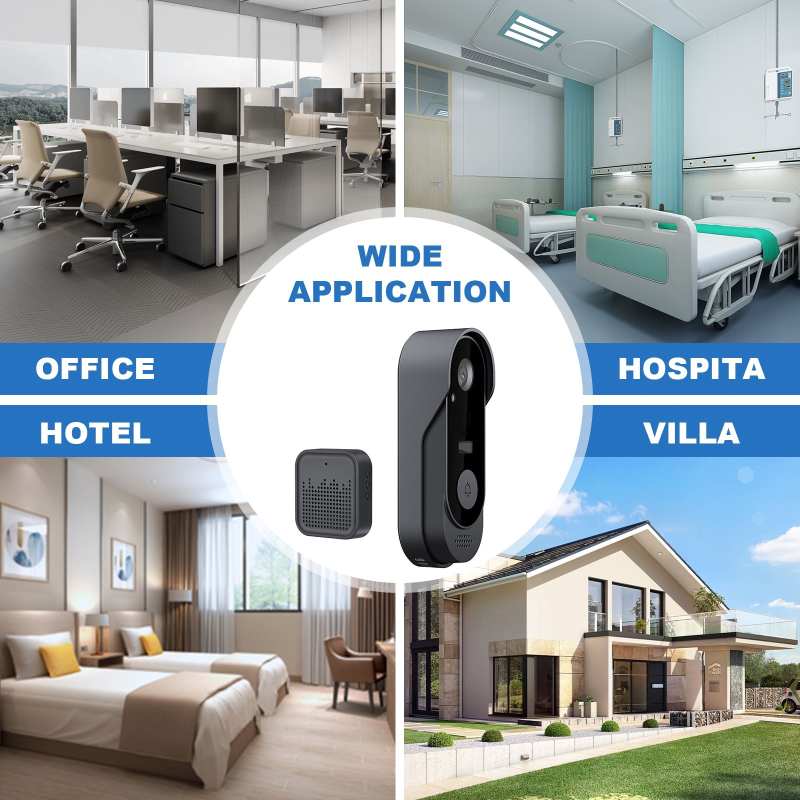 Smart Wireless WiFi Doorbell Camera Phone Door Ring Video Intercom Security Bell