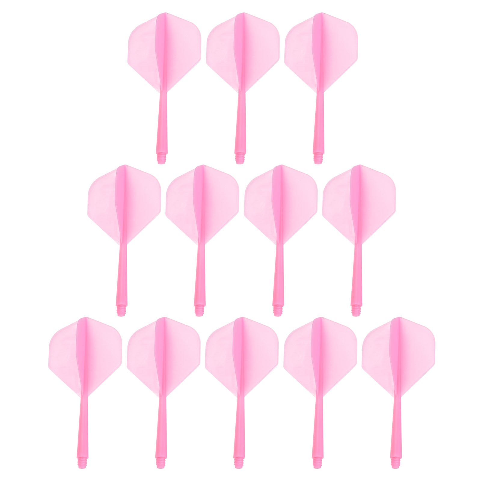 Integrated Dart Shaft & Flights 12 Pack Lightweight Dart Flight Set Pink