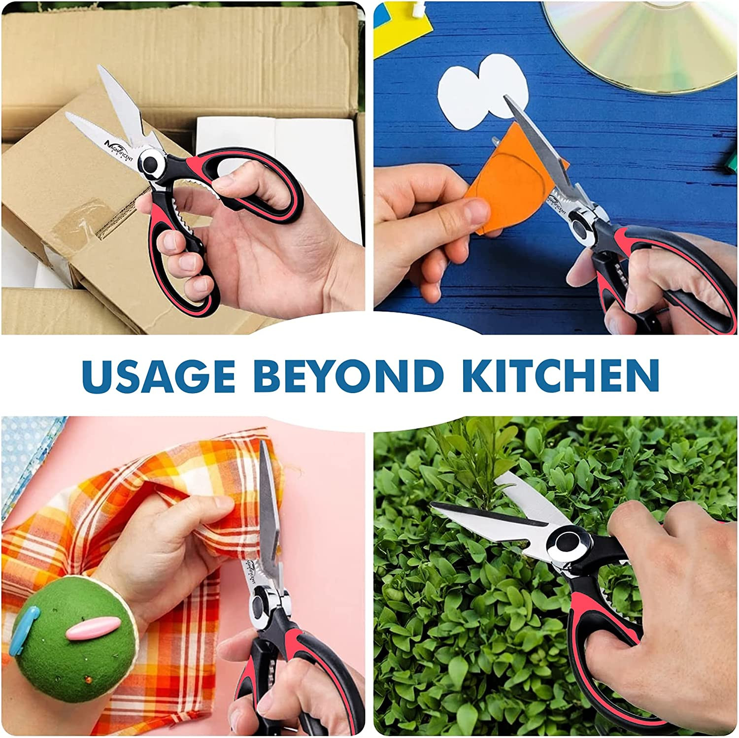 Kitchen Scissors Heavy Duty Poultry Shears Sharp Multi Purpose w Cover