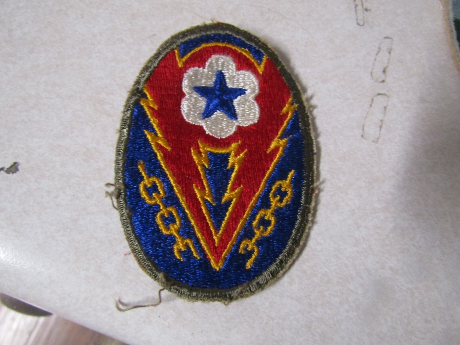 MILITARY PATCH OLD ORIGINAL WW2 ERA US ARMY ETO EUROPEAN THEATER OF OPERATION #2