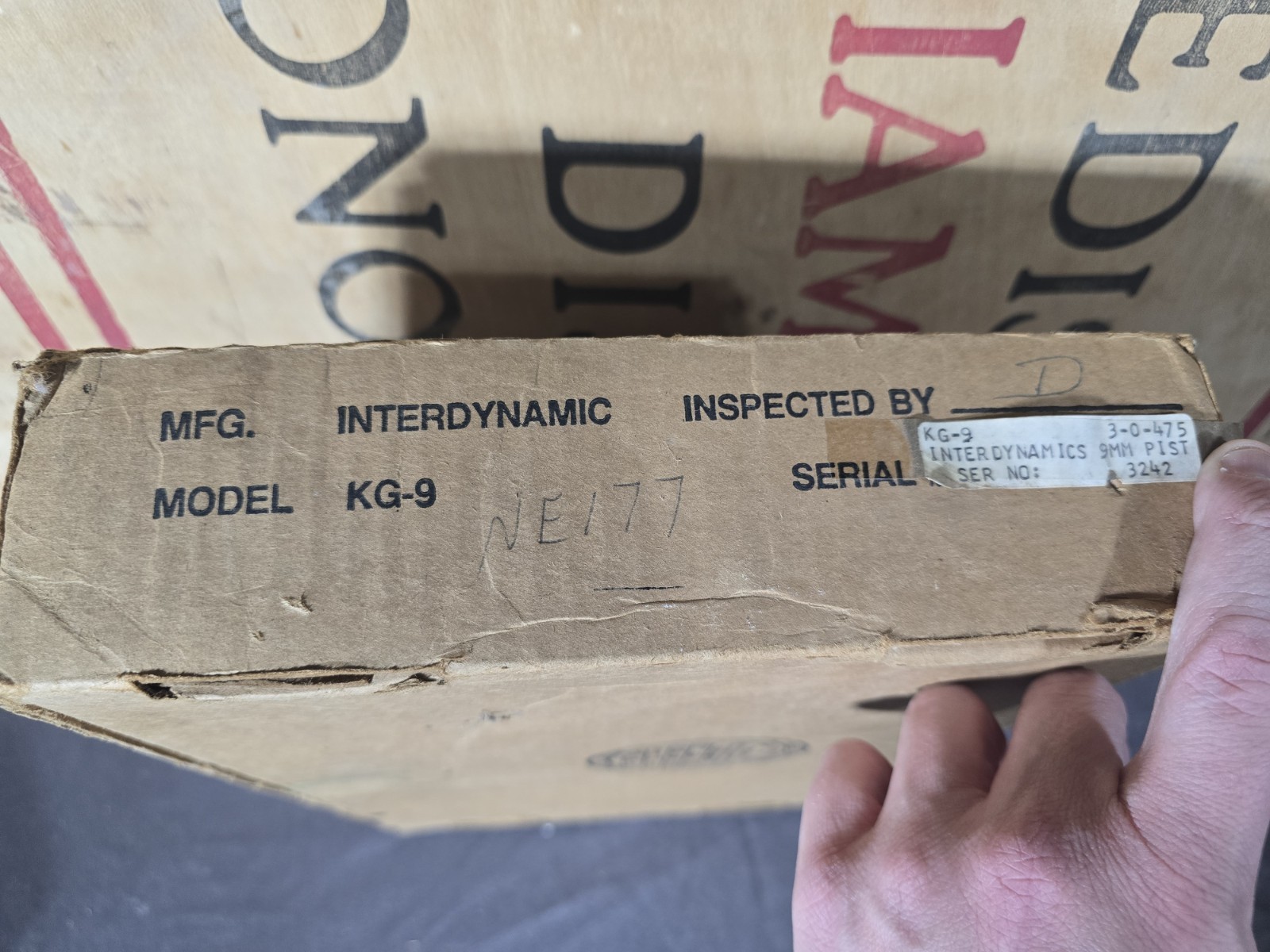 Vintage Interdynamic 9mm KG9 Pistol EMPTY Box Display Hunting Target Collector