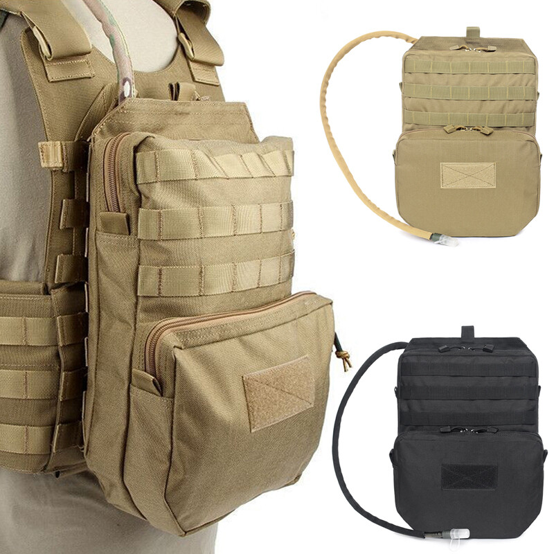 Tactical Hydration Pack Carrier Pack Water Reservoir Bag for Molle Vest Backpack