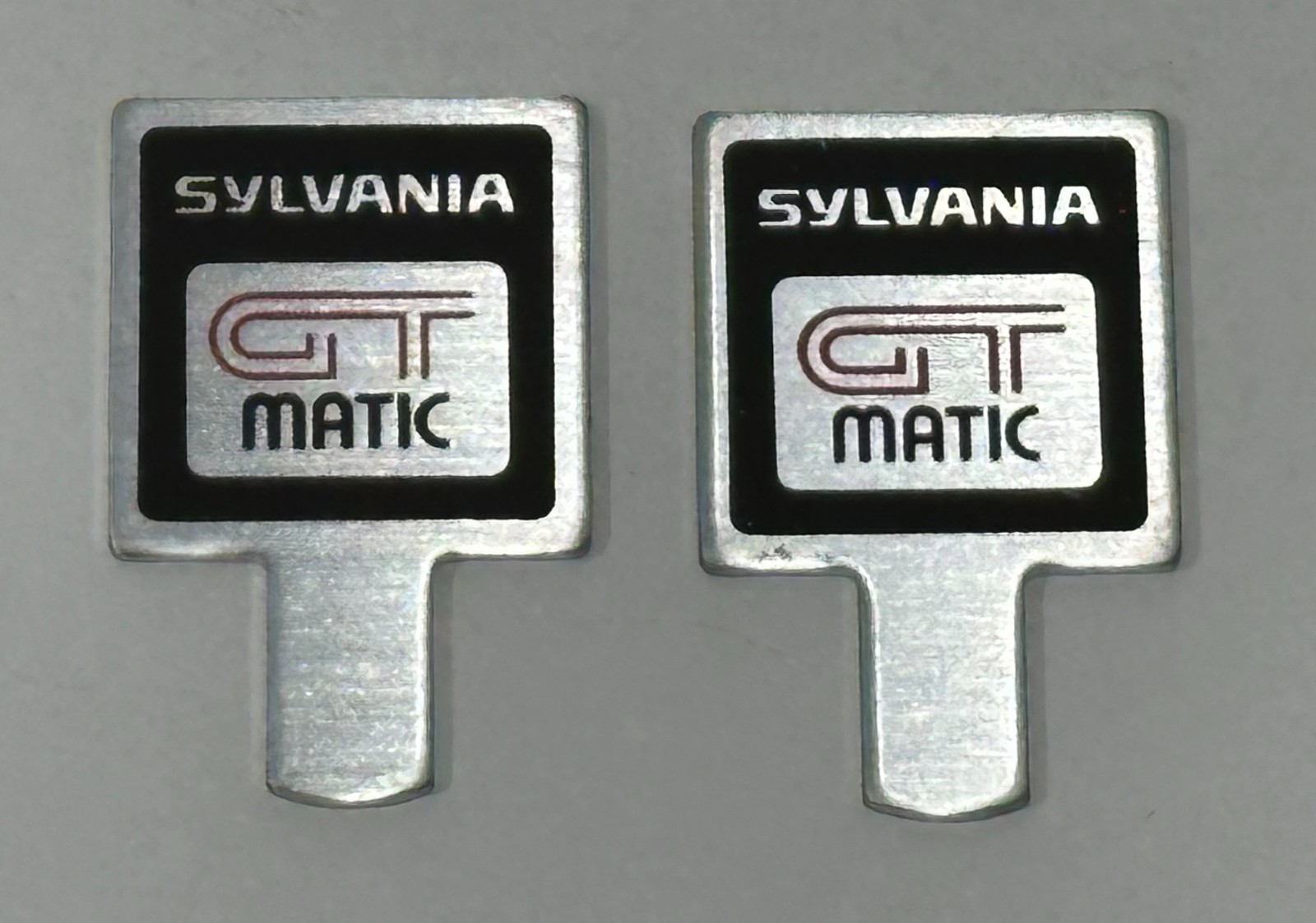Vintage Sylvania GT Matic Key 1-3/8” Long vtg television collectible lot of 2