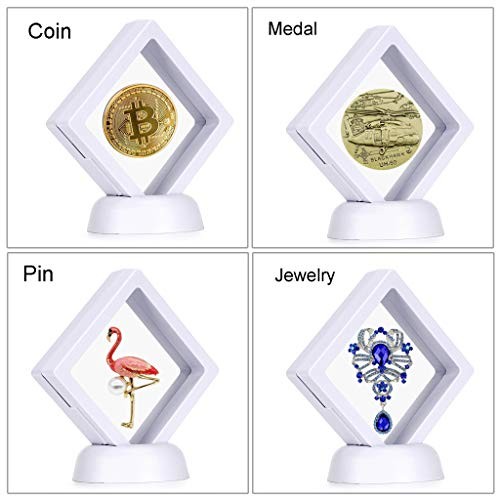 Skelang 10-Pack 3D Floating Display Case Display Box Coins Display Stand