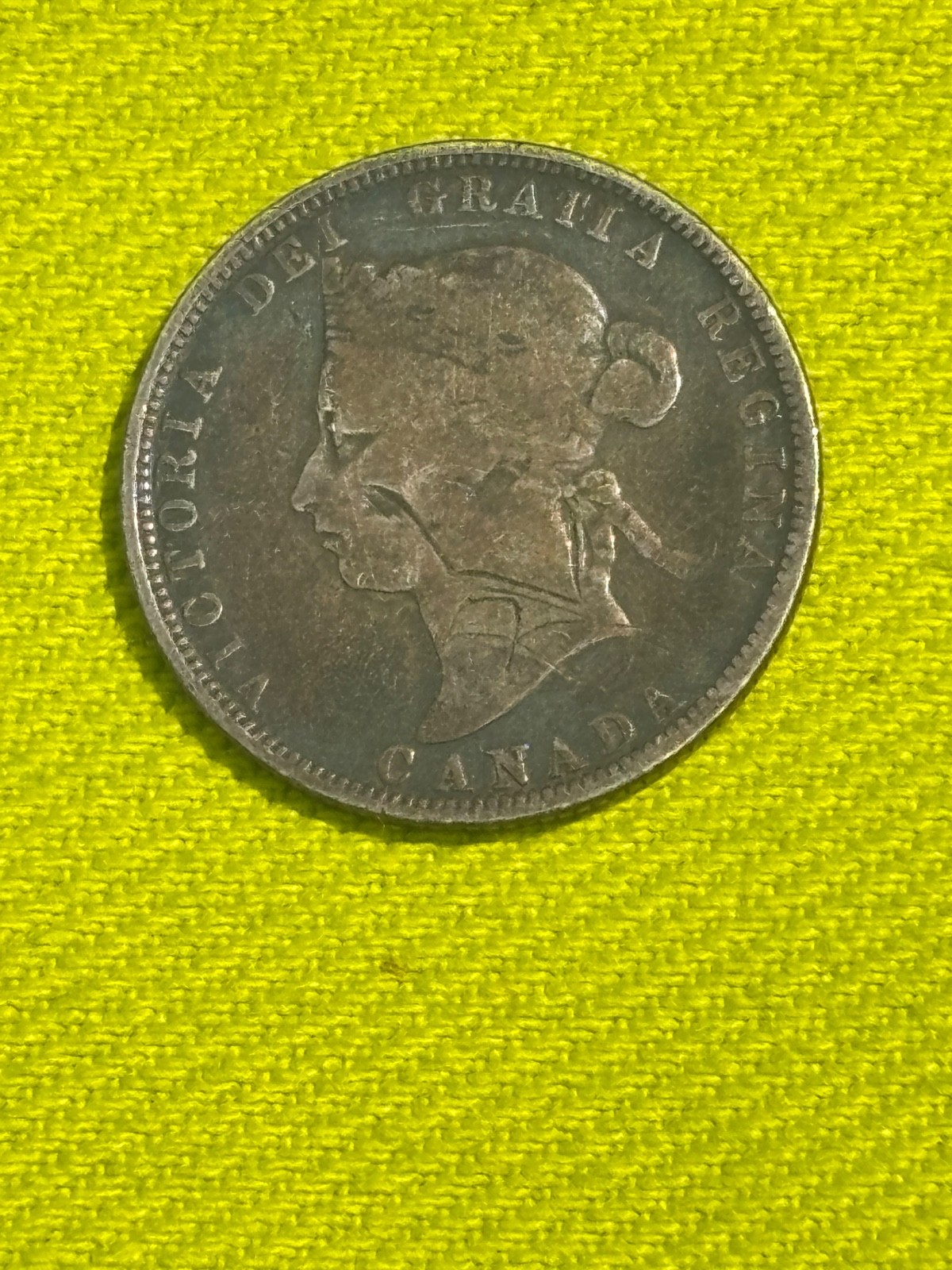 Canada 25 Cents 1882*H Silver Coin Rare